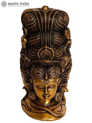 8" Mukhalingam (Parvati on Rear Side) In Brass | Handmade | Made In India