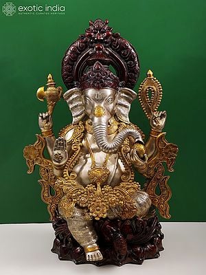 29" Glamour of Lord Ganesha Brass Sculpture | Handmade