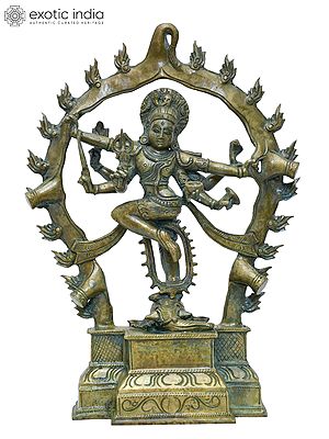 12" Shiva Gaja-Samhara-Murthy | Madhuchista Vidhana (Lost-Wax) | Panchaloha Bronze from Swamimalai