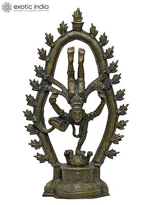 12" Shiva in Transcendent Tandava | Madhuchista Vidhana (Lost-Wax) | Panchaloha Bronze from Swamimalai