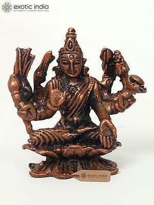 2" Small Dhanya Lakshmi (Grain Lakshmi) | Copper Statue