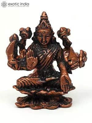 2" Small Veera/Dhairya Lakshmi | Copper Statue