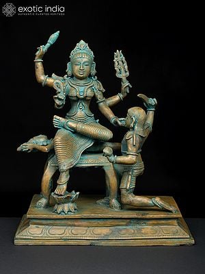 12" Mahavidya Goddess Baglamukhi | Madhuchista Vidhana (Lost-Wax) | Panchaloha Bronze from Swamimalai