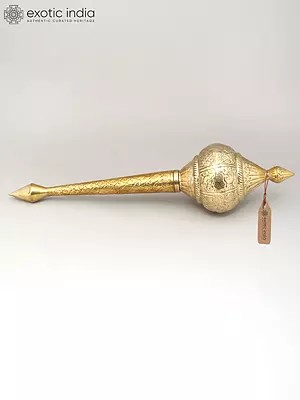 18" Gada (Mace) In Brass | Handmade | Made In India