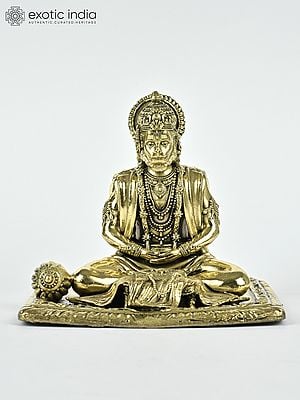 4" Small Superfine Shri Ram Bhakt Hanuman | Brass Statue