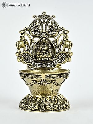 3" Superfine Gajalakshmi Brass Diya