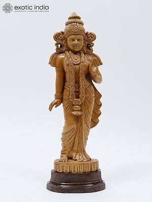 15" River Goddess Cauvery | Wood Carved Statue