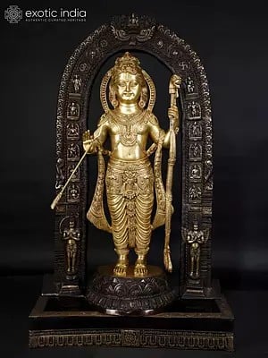 53" Large Size Ram Lalla Statue in Brass | Made In India