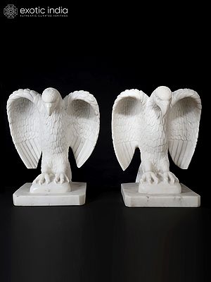 24" Marble Eagle Showpiece (Pair)