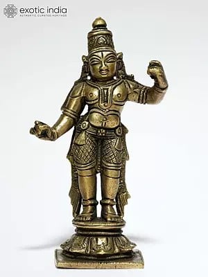 4" Small Size Lord Rama Idol In Brass | Handmade | Made In India