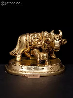 2" Small Kamadhenu Cow with Calf