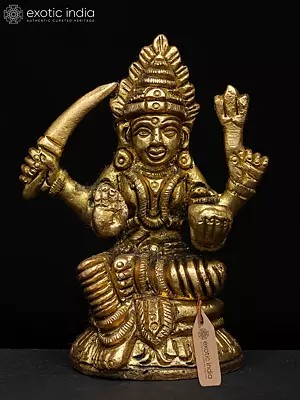 3" Small Goddess Santoshi | Brass Statue