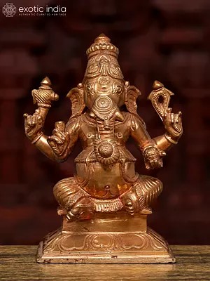 5" Small Sitting Bhagawan Ganesha | Bronze Idol