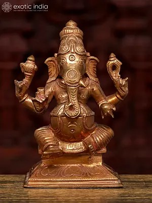 5" Small Vighnaharta Ganesha | Bronze Statue