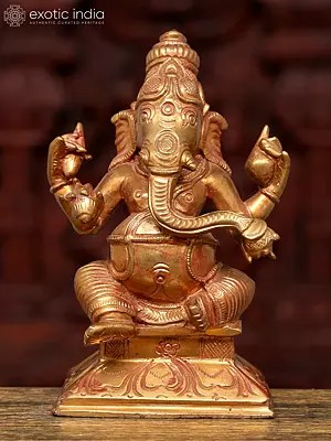 5" Small Bhagawan Ganesha | Bronze Statue