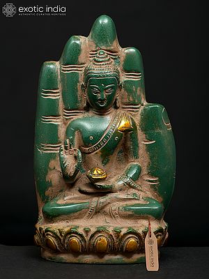 6" Small Buddha in Hand - Symbol of Peace & Harmony | Brass Statue