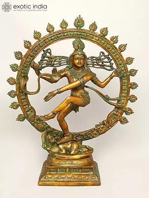 33"  Large Dancing Lord Shiva (Nataraja) | Brass Statue