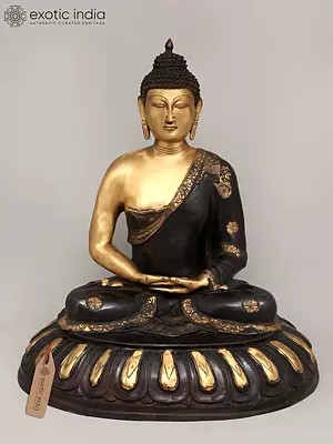 28" Lord Buddha Seated in Dhyan Mudra | Brass Statue