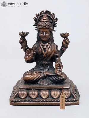 1" Small Blessing Goddess Lakshmi | Copper Statue