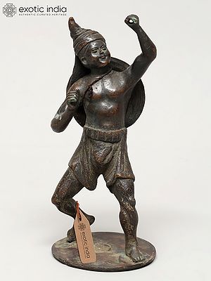 7" Tribal Fighter | Bronze Statue | Table Decor