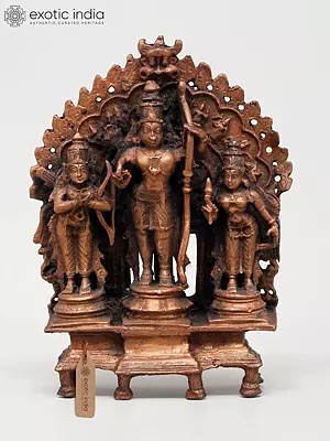 6" Small Shri Ram Darbar | Copper Statue