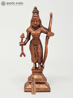 5" Small Standing Lord Rama | Copper Statue