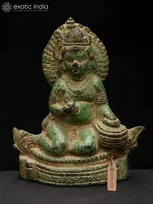 4" Small Brass Butter Krishna (Makhanchor) | Handmade | Made In India