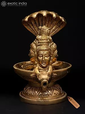 4" Small Brass Shivalinga Idol with Sheshnag | Made in India
