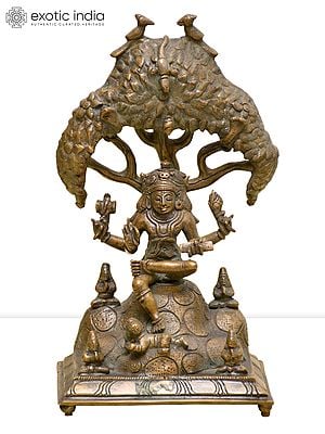 10" Dakshinamurti Shiva | Madhuchista Vidhana (Lost-Wax) | Panchaloha Bronze from Swamimalai