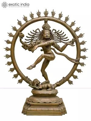 24" Nataraja - Dancing Lord Shiva | Madhuchista Vidhana (Lost-Wax) | Panchaloha Bronze from Swamimalai