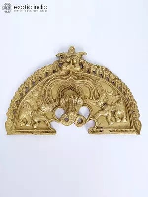 12" Brass Kirtimukha Prabhavali | Wall Hanging