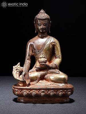 7" Brass Medicine Buddha Statue