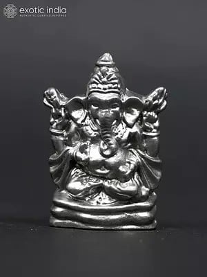 1" Small Chaturbhuja Lord Ganesha | Mercury Statue