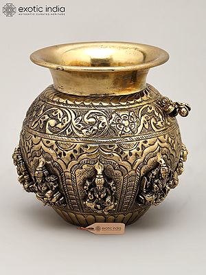 Brass Superfine Ashtalakshmi Kalash