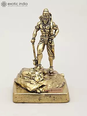 4" Small Superfine Lord Parashurama - Sixth Incarnation of Lord Vishnu | Brass Statue