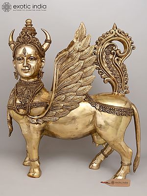 Goddess Kamdhenu Brass Sculpture for Temple | Made in India