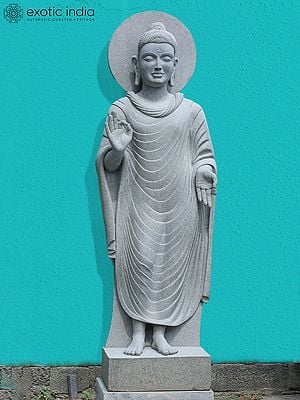 102" Super Large Vitarka Posture of Gautam Buddha | Granite Stone Statue