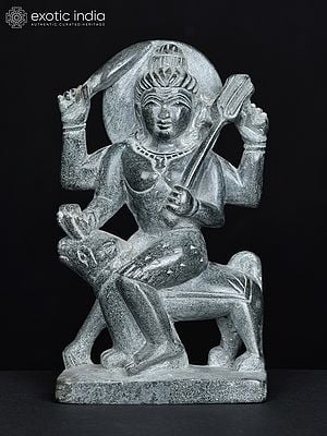 5" Small Lord Shiva as Bhairava | Black Stone Statue