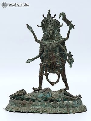 12" Tribal Bronze Statue of Goddess Kali