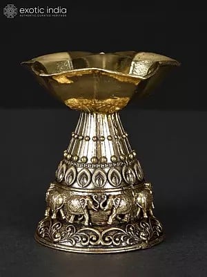 3" Designer Brass Diya