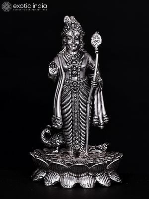 Small Superfine Standing Lord Murugan In Blessing Gesture | Brass Statue