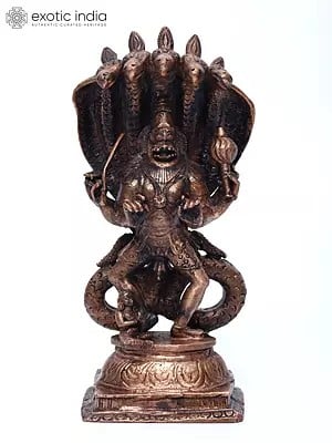 7" Lord Narasimha with Bhakta Prahlada | Copper Statue