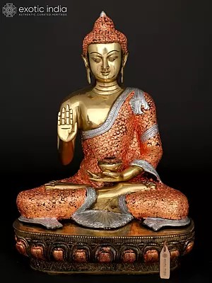 21" Superfine Blessing Lord Buddha | Brass Statue