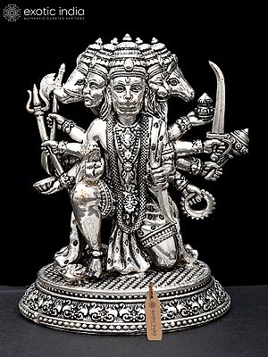 Small Superfine Sitting Panchamukhi Lord Hanuman | Brass Statue