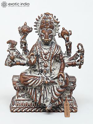 3" Eight Armed Blessing Goddess Varahi | Copper Statue