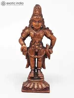 6" Small Standing Lord Vitthal | Copper Idol
