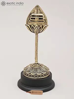 7" Superfine Vel of Murugan with Wood Base | Brass Statue | Made in India