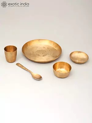 Bronze Ritual Thali Set | Set of Five