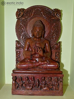 23" Lord Buddha in Dharmachakra Mudra | Orissa Stone Statue | Hand Carved