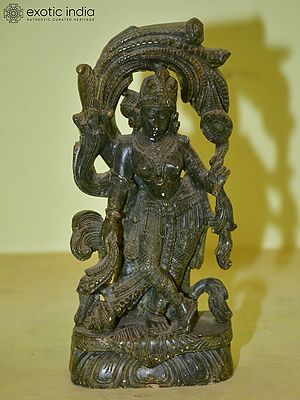 9" Beauty of Heaven - Apsara Statue | Hand Carved in Orissa Stone | Excellent indian art